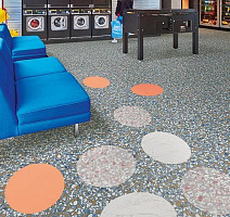 Forbo Allura Material 63588DR7 pink terrazzo circle фото 3 | FLOORDEALER